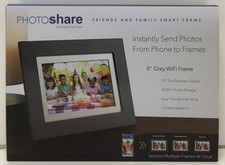 Simply Smart Home 8  Grey Digital Photo Share Frame FSM08GRY 