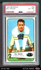 1954 Bowman #96 Bill Walsh Steelers HOF Notre Dame PSA 6 - EX/MT