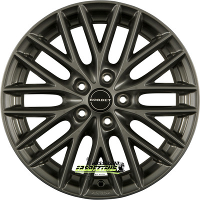 4x Borbet BS5 metal grey 7x16 ET50 - LK5/114.3 ML72.5 Felge Alu