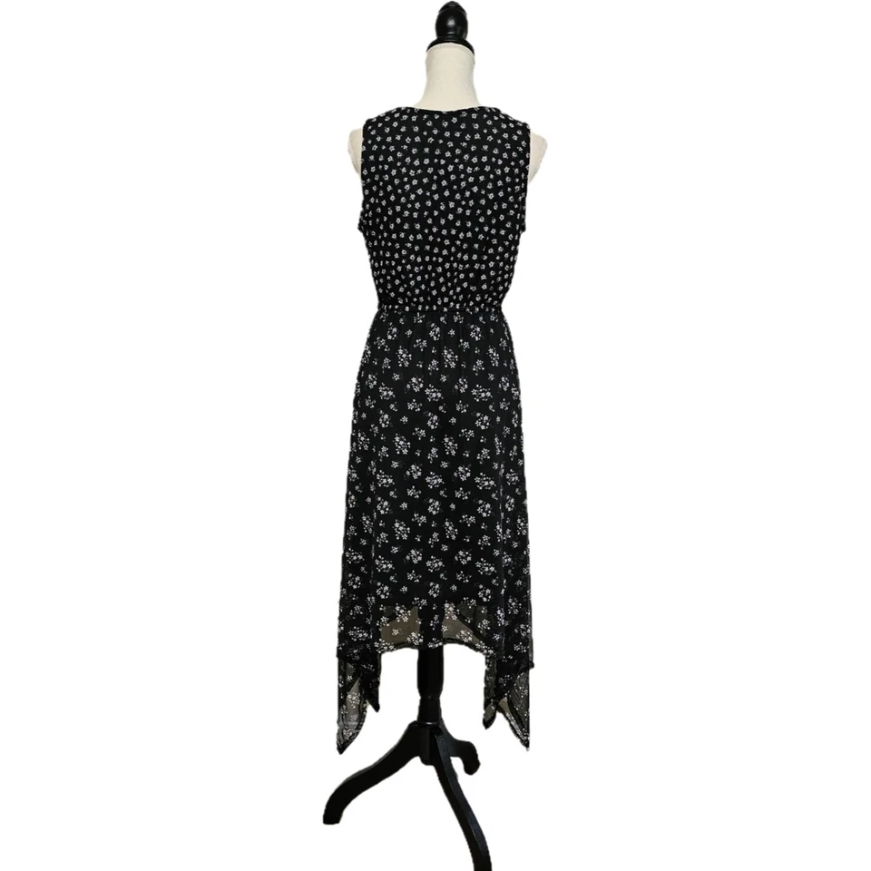 Vestido American Rag Negro Floral Dobladillo Asimétrico Hada Grunge Talla M Cachicho Foto 3 de 4