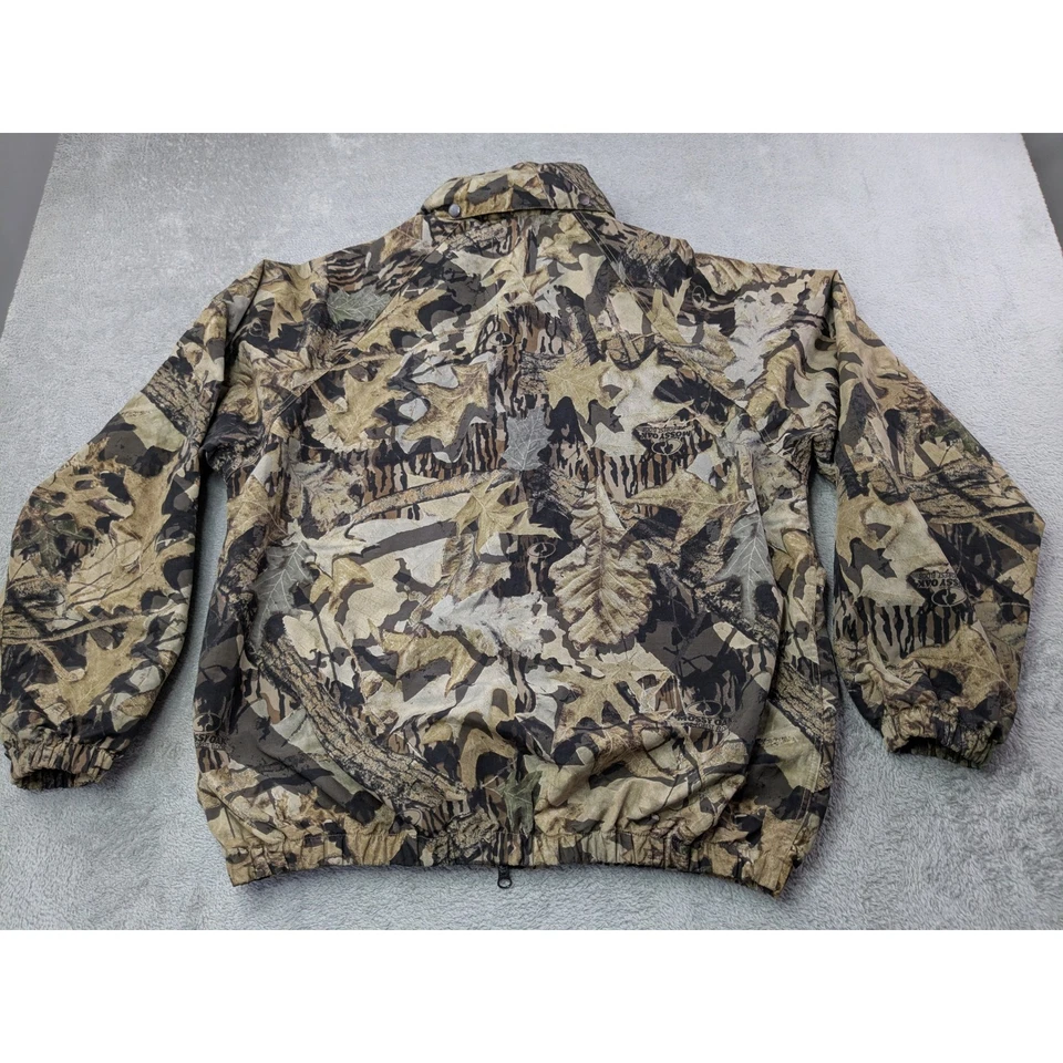 Chaqueta de Caza Mossy Oak Forest Floor Camuflada Para Hombres L Capucha Ligera Extraíble Foto 3 de 4