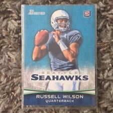 2012 Bowman Russell Wilson Rookie Seattle Seahawks #116 NFL Card. rookie card picture