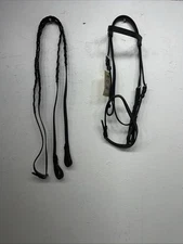 New Silver Fox Black Pony Snaffle Bridle #20-1189-2 BB-12