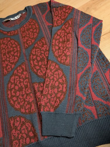 Jersey de lana estampado vintage CHRISTIAN DIOR patrón abstracto loco - grande para hombre - Imagen 9 de 12