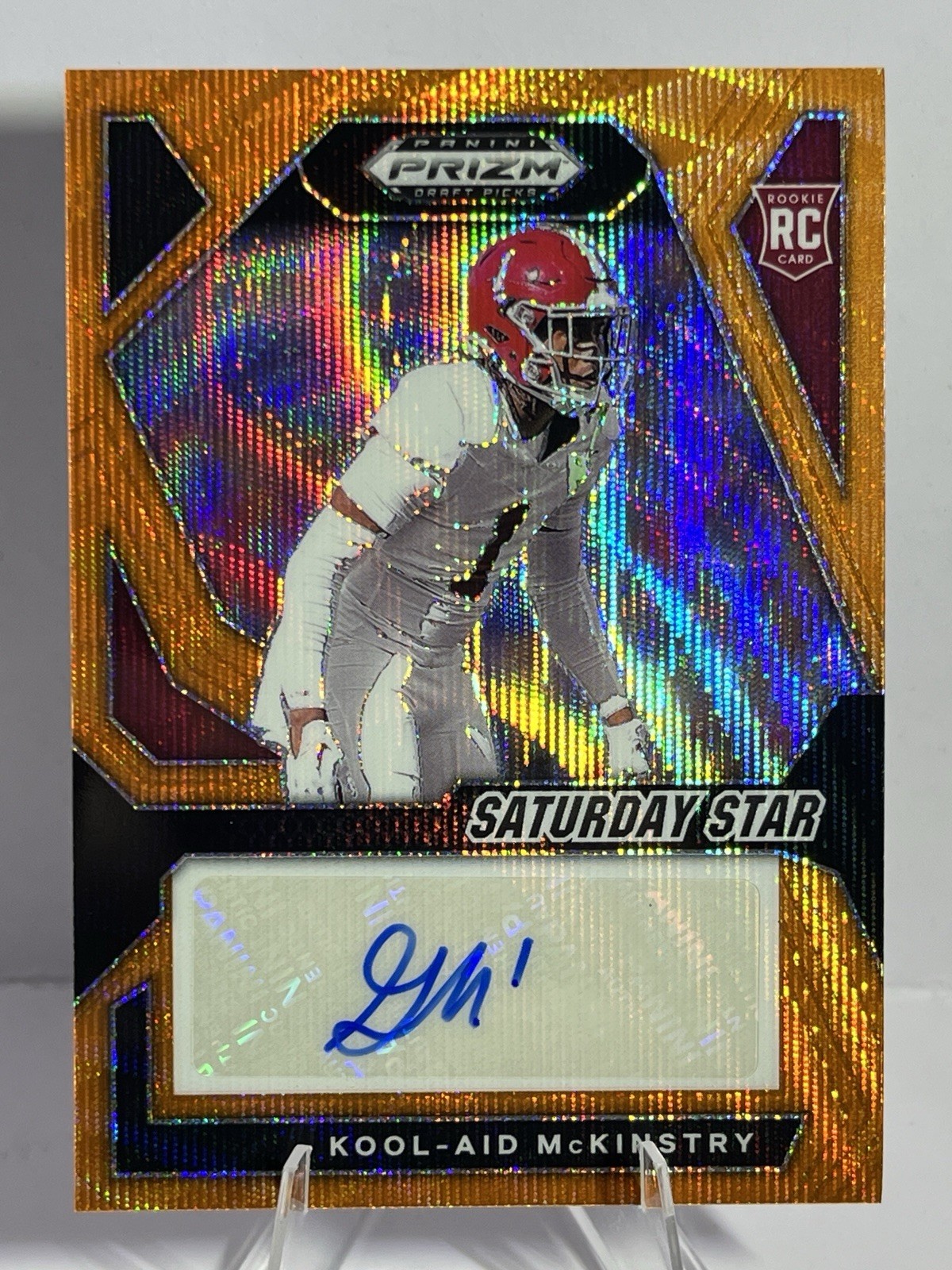 Kool-Aid McKinstry Panini Prizm Draft Picks Saturday Star Signatures #SSSKMY Orange Wave