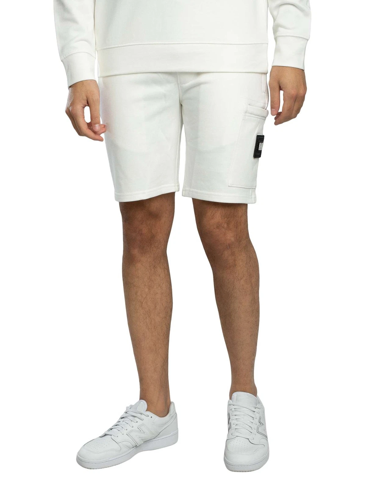 Weekend Offender de los hombres Pantalones cortos deportivos con bolsillo y crem