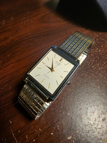 [Near MINT] Vintage SEIKO Dolce 9521-5050 26mm White Dial Quartz Men's Watch