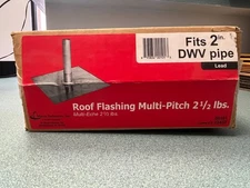 Roof Flashing Multi-Pitch 2 1/2lbs, Fits 2in DWV Pipe. NEW
