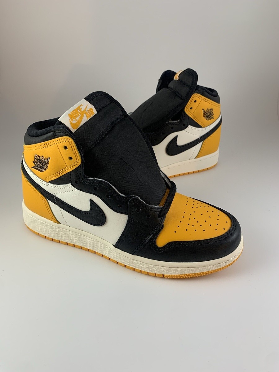 Nike Air Jordan 1 Retro High OG GS Yellow Toe (Taxi) size