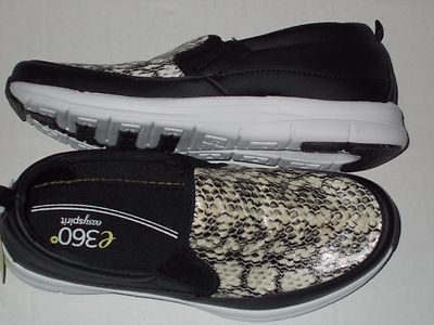 Easy Spirit e360, es SAMMI, new woman's size 6M, faux snake with black, light