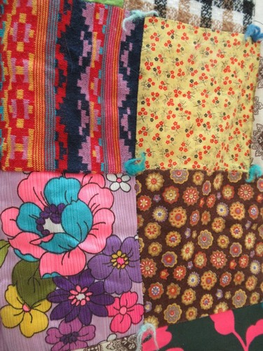 Trapunta coperta vintage fatta a mano patchwork fiore potere Brady mazzo MOD POP - Foto 3 di 10