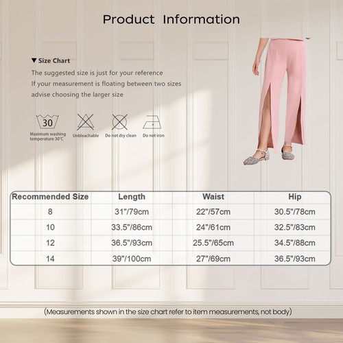 Unisex Kid Pants Solid Color Half Elastic Waistband Split Banquet Wedding Prom - Picture 22 of 43