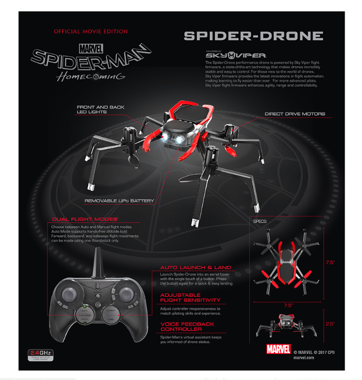 spiderman mini drone