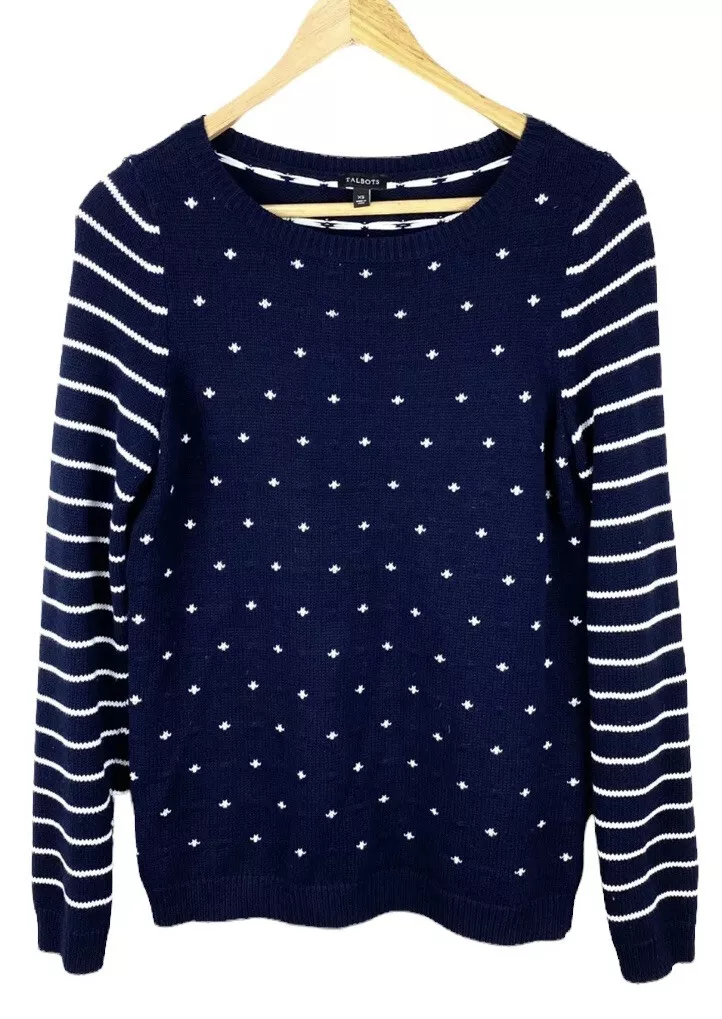 Talbots navy blue sweater sale