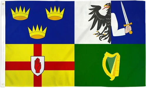 Four Irish Provinces Flag 3x5 ft Ireland Ulster Munster Leinster Connacht 4 Erin