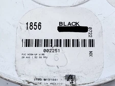 Alpha Wire 1856 #20awg Tinned Copper M16878/1 Hook-Up Wire 105C/600V Black/50ft