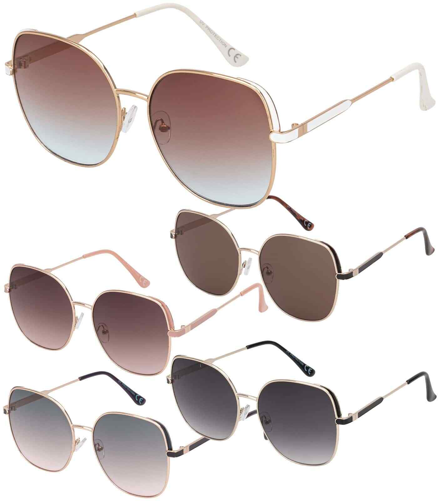 Retro 80s Aviator Sunglasses for Women and Girls Summer Vacation-image
