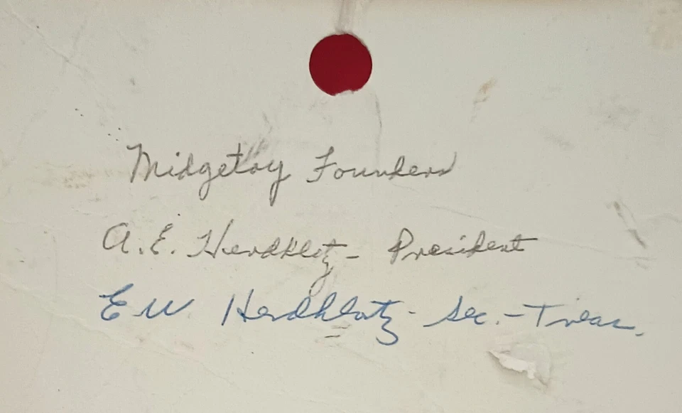 DE COLECCIÓN MIDGETOY VOLKSWAGEN VW BEETLE BUG Antiguo Stock FIRMADO por Fundadores con Caja Foto 3 de 4