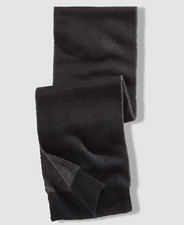 Alfani Men's Black Gray Reversible Knit Warm Winter Scarf One Size