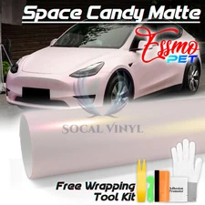 ESSMO PET Space Candy Matte Silver Pink Car Vehicle Vinyl Wrap Decal Sticker