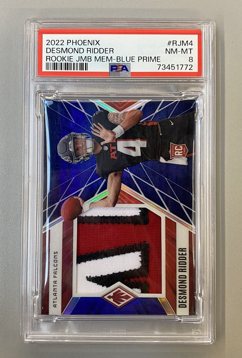 Desmond Ridder Panini Phoenix Rookie Jumbo Memorabilia #RJM4 Blue Prime