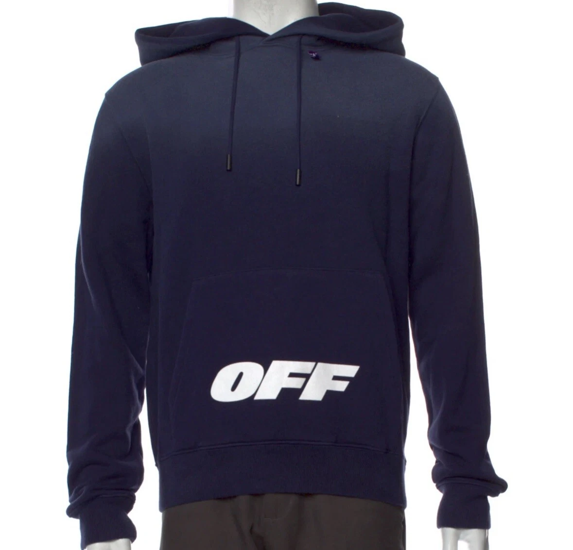 Men s OFF WHITE navy Hoodie Size small mens pre owned