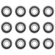 606 2RS (12 PCS) Ball Bearing Double Shielded Deep Groove Ball Bearings