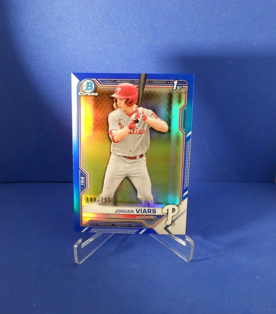 2021 Bowman Draft Chrome Blue Refractor /150 Jordan Viars #BDC-132