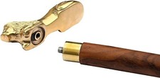 Brass Lion Handle Wooden Walking Cane 36" Surprise Your Old Aged Loved Ones Gift