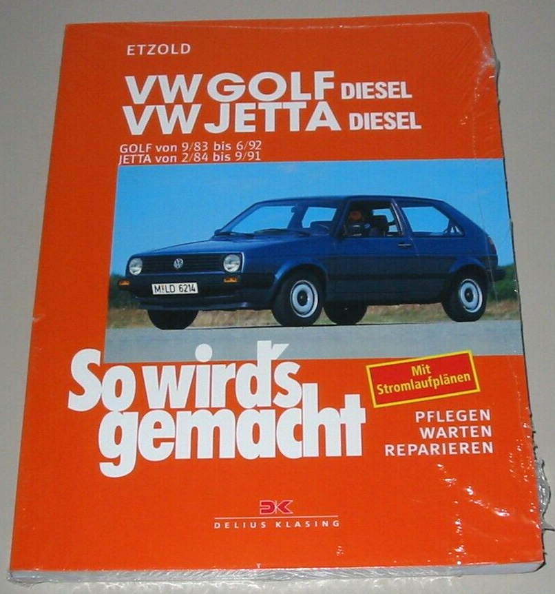Reparaturanleitung VW Golf II 2 Diesel Typ 19E Jetta Diesel + Turbo Buch NEU!