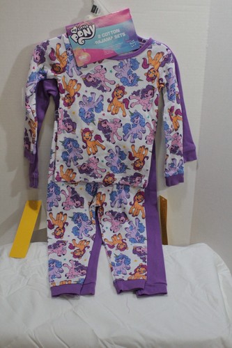 My Little Pony 4-piece pajama set Girls 2T 100% cotton Watch me shine LS/Pants - Picture 3 of 4