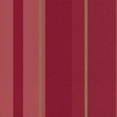 Rasch Vliestapete Gentle Elegance 725155 karminrot-hellrot-gold Streifenoptik