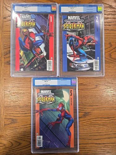 Ultimate Spider-Man #1, #2, #5 CGC 9.4 OLD LABEL BENDIS BAGLEY RED COVER - Picture 9 of 9