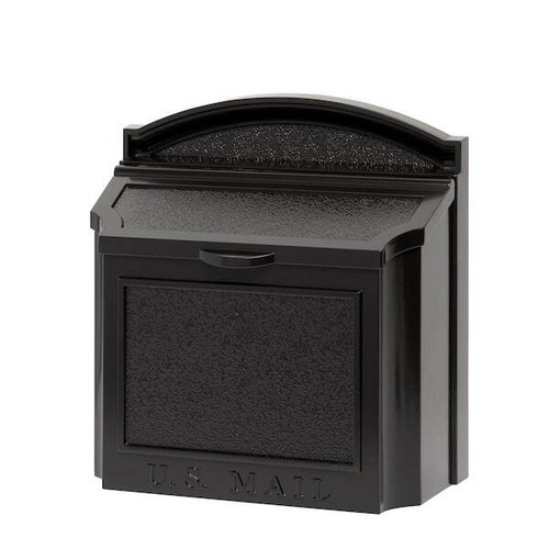 Black Wall Mailbox Steel Classic Outdoor Storage Drop Mail Heavy Duty Galvanized