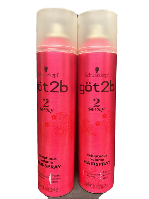 2 got2b 2 sexy voluptuous volume hairspray 9.1oz ea scuff/dented exterior