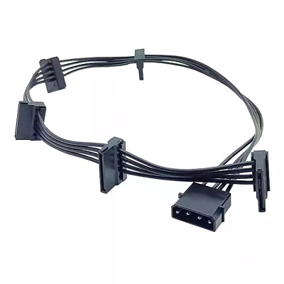 Festplatte Stromkabel Adapter 60cm IDE Molex 4Pin auf 5x SATA f PC Laufwerk