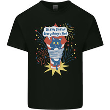 I'm Fine Funny at Fireworks Bonfire Day July 4th Mens Light Cotton T-Shirt