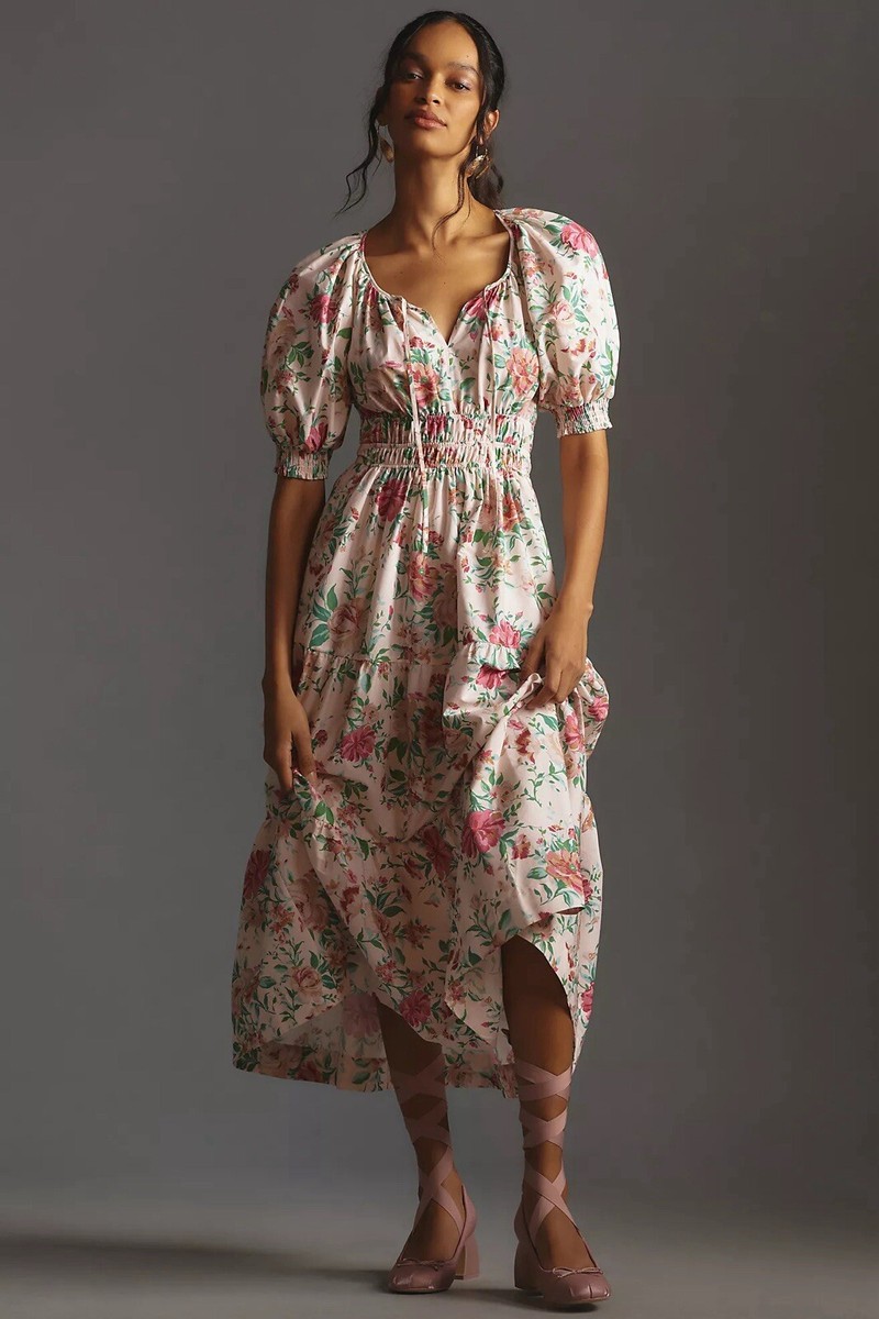 the somerset maxi dress puff sleeve edition Anthropologie + The Somerset Maxi Dress: Puff-Sleeve Edition