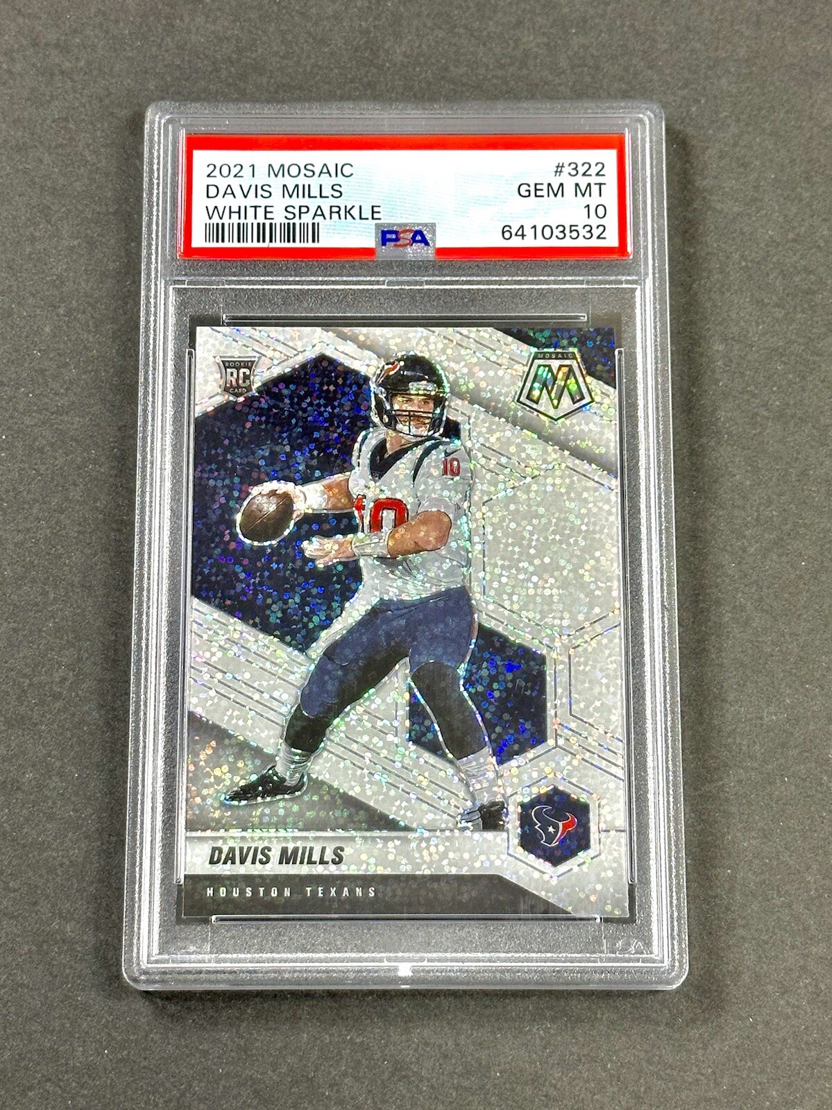 Davis Mills Panini Mosaic #322 White Sparkle