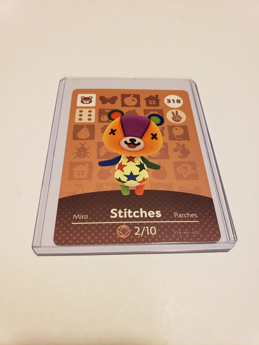 Stitches # 318 Animal Crossing Amiibo Card AUTHENTIC Series 4 NEW