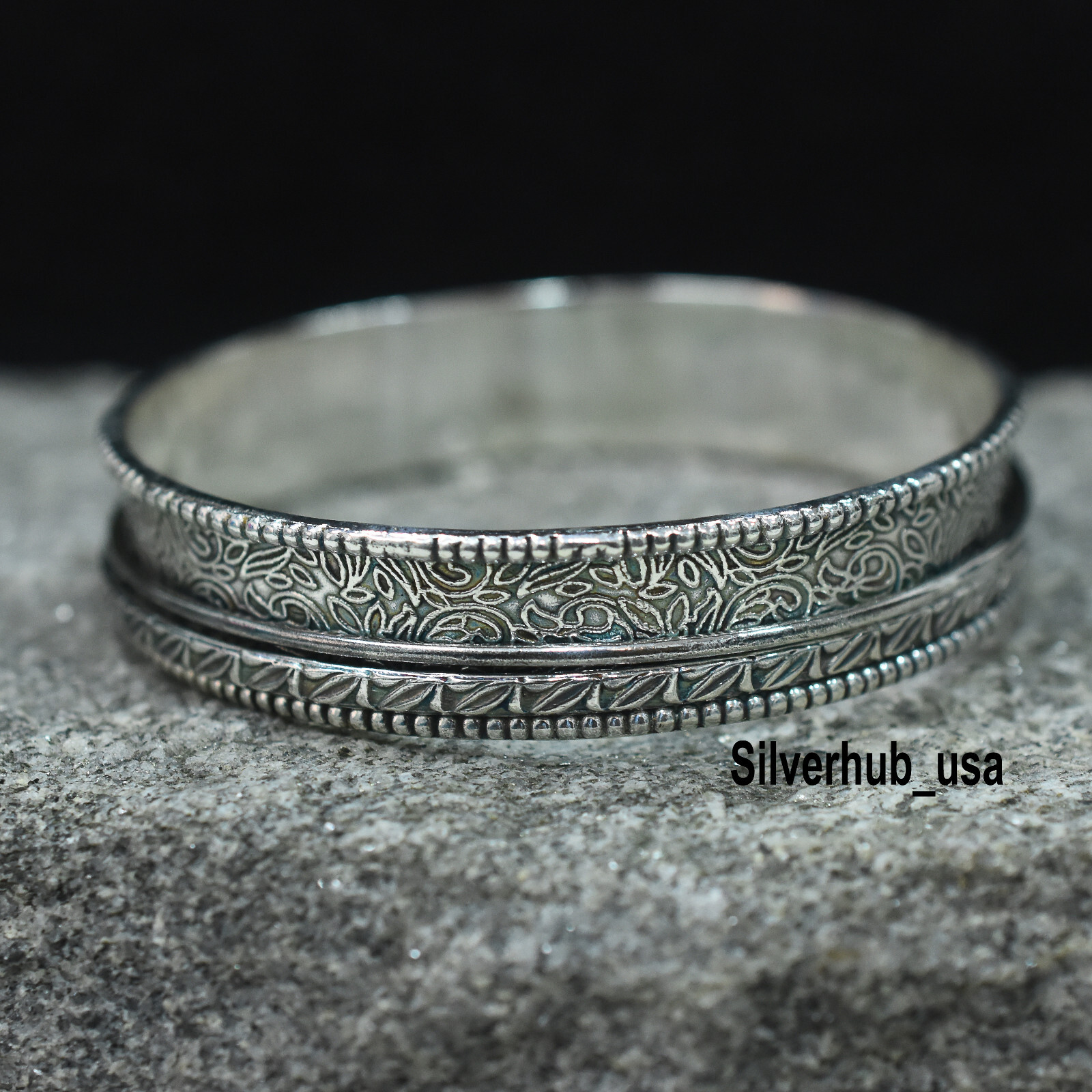 Bangle 925 Sterling Silver Christmas Gift Jewelry Bracelet All Size Aa-121-image