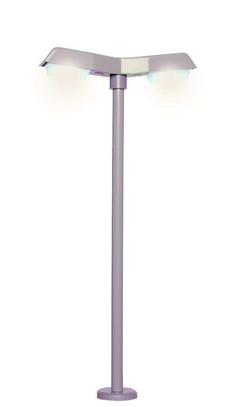 Viessmann 6997 Modern Double Lamp Post, White LED, TT Scale