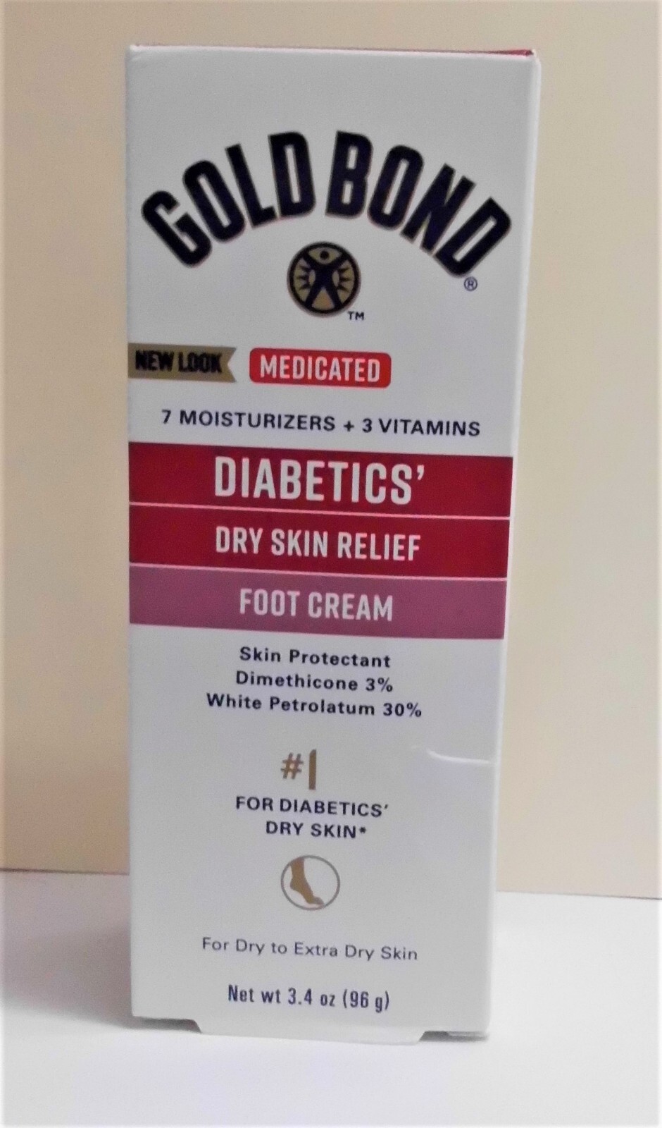Gold Bond Ultimate Diabetic Medicated Skin Relief FOOT Cream [ 3.4oz