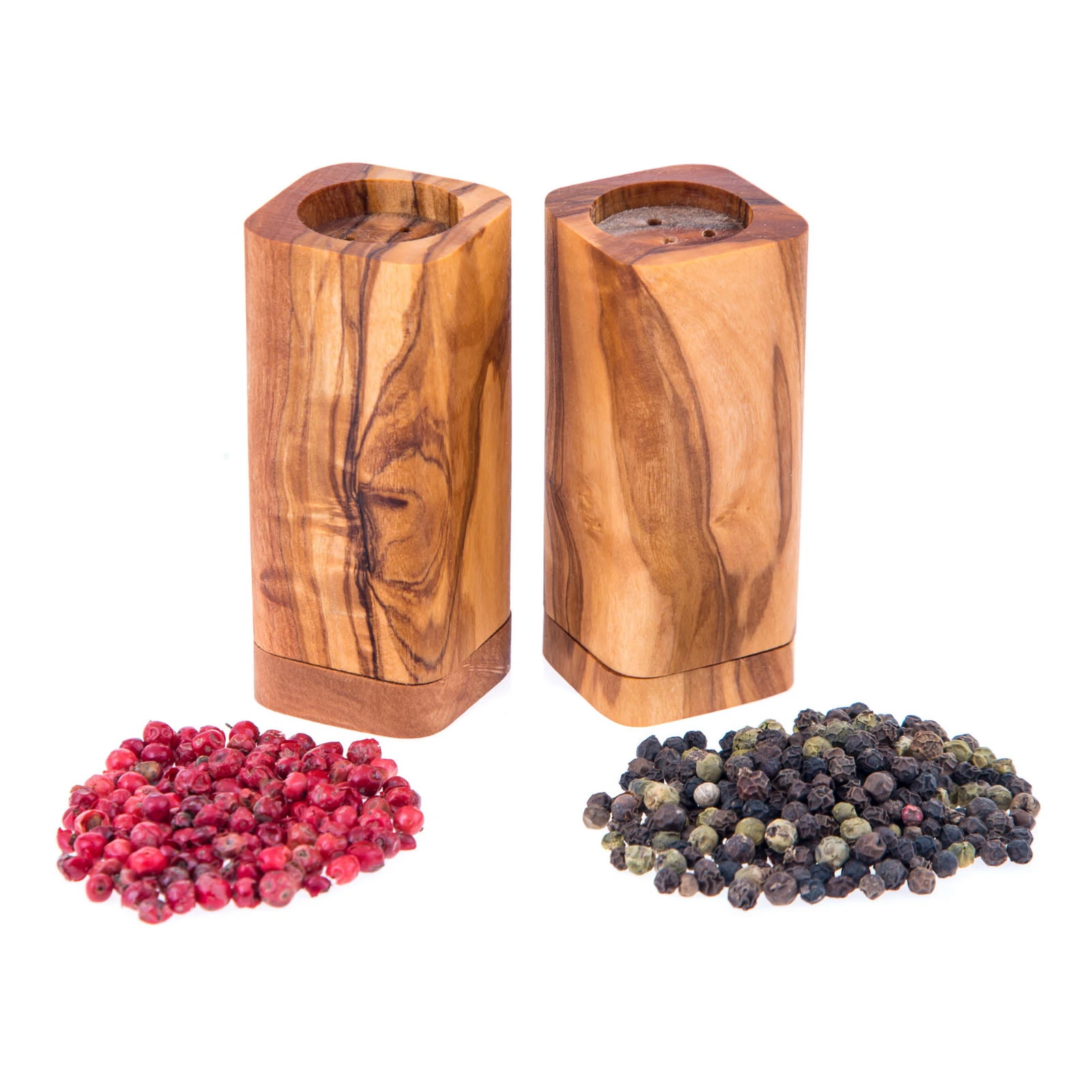 Olive Wood Salt & Pepper Shakers Set of 2 - Kitchen Accessories