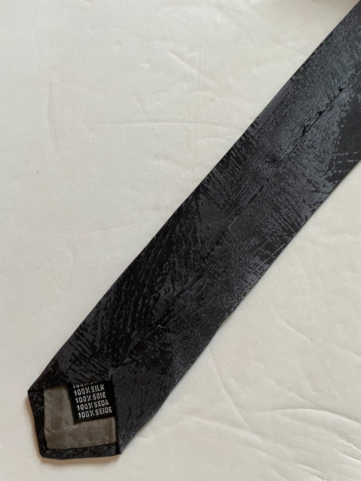 Solid Gray Silk Tie - image 8