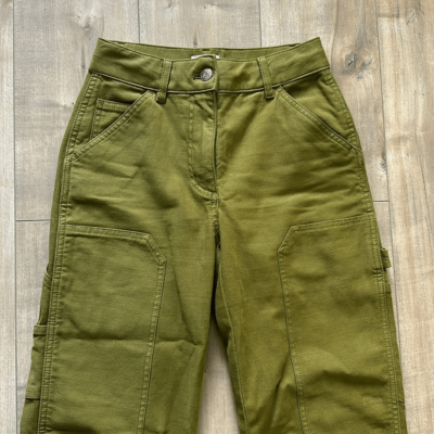 Aritzia Wilfred Free Green Cargo Carpenter Utility Pants Sz 00 | eBay