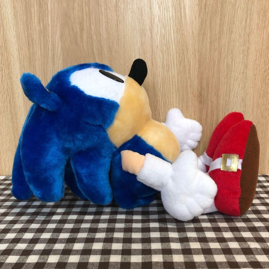 SEGA ソニック・ザ・ファイターズ 1997 ソニック　ぬいぐるみ 激レア SEGA 1997 Sonic Plush doll toy Sonic the Hedgehog Tag Rare JAPAN