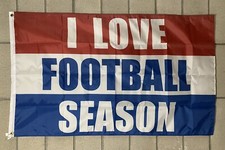 I Love Football Season Flag Free Ship Weekends Sports Beer USA 3x5' Sign Banner