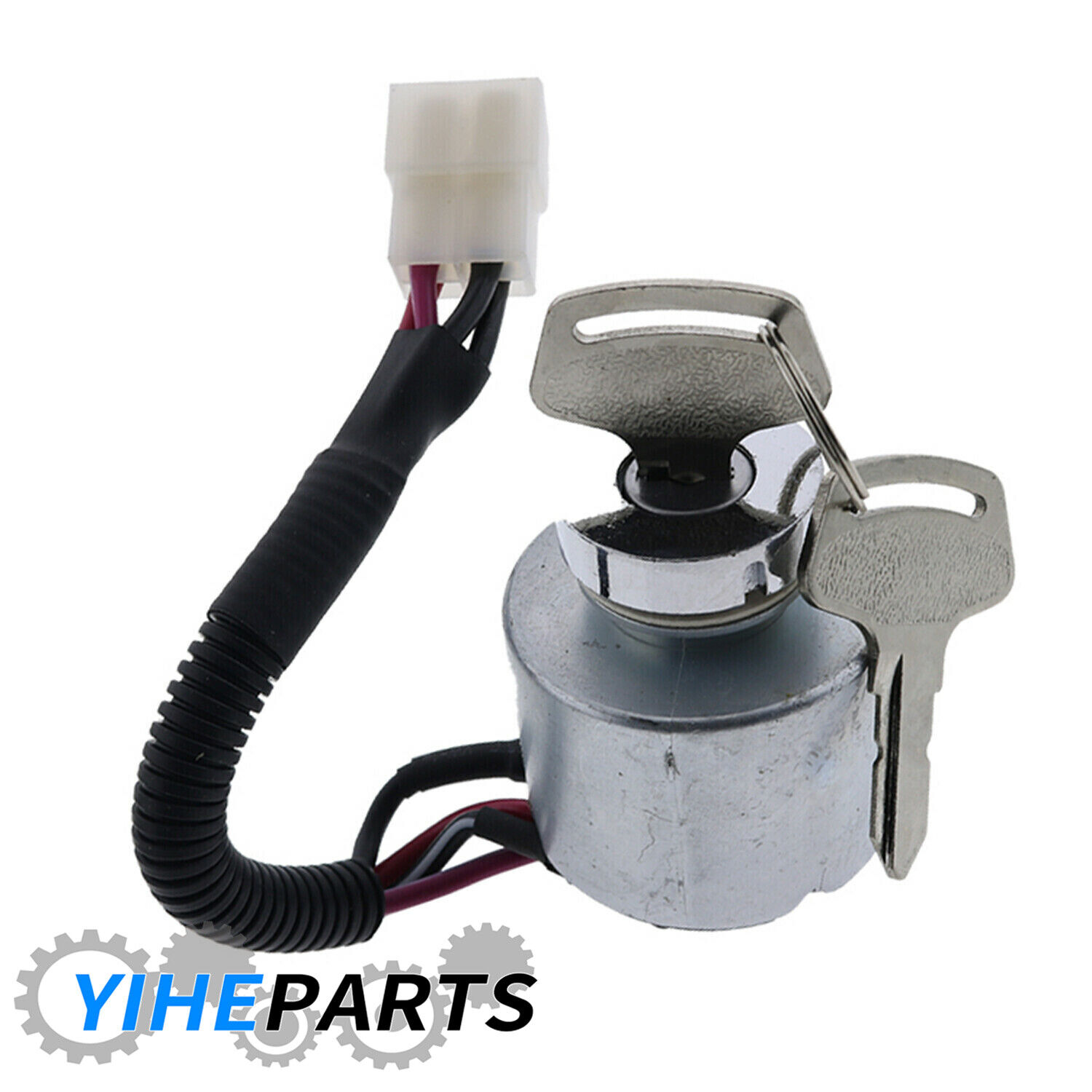 Hachiparts Ignition Switch With 2 Keys 66101-55200 66101-55202 66101-55203 For Kubot a Garden Tractor BX22D BX23D BX1500D BX1800D BX1830D BX2200D BX2230D G1700 G18 G1800 G18HD G1900 G2000 G2160 G21HD 
