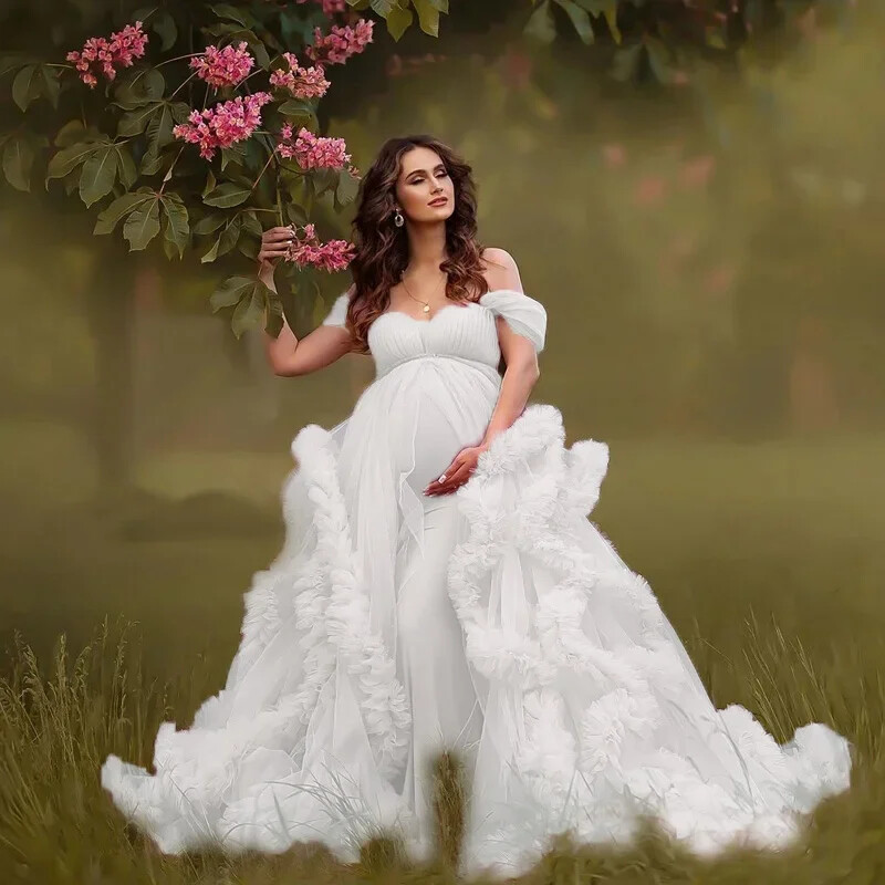 Fluffy Lavender Tulle Maternity Robes for Photo Shoot Ruffles Pregnant Dresses | eBay Fluffy Lavender Tulle Maternity Robes for Photo Shoot Ruffles Pregnant Dresses | eBay